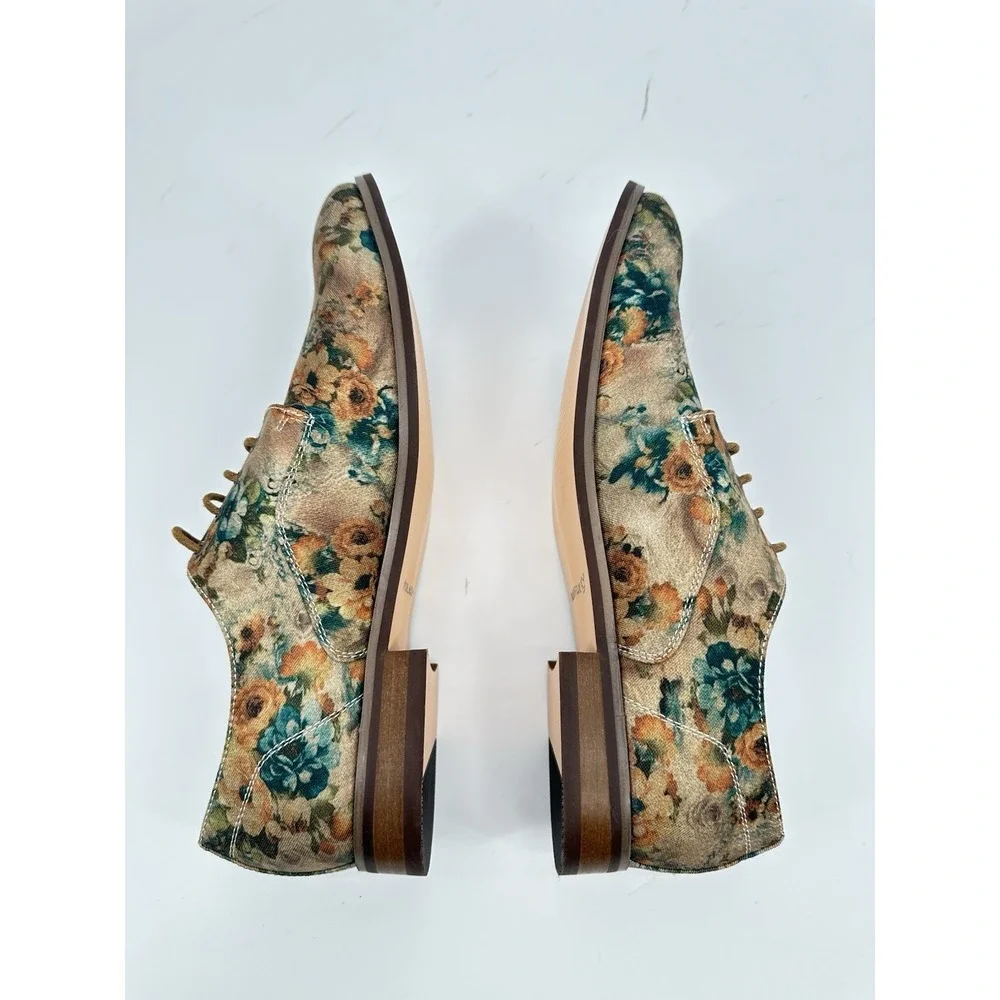 Polar Fox Paco Floral Derby Oxford Dress Shoes Modern Dandy Artcore Men Sz 10